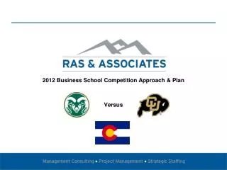 2012 Business School Competition Approach &amp; Plan Versus