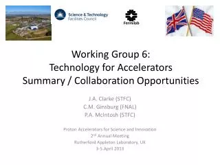 Working Group 6: Technology for Accelerators Summary / Collaboration Opportunities