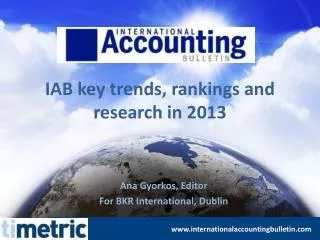 IAB key trends, rankings and research in 2013