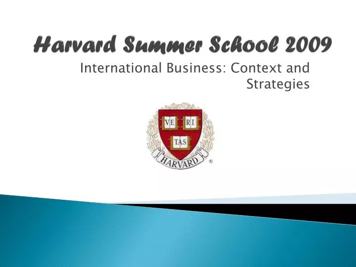 harvard summer school 2009