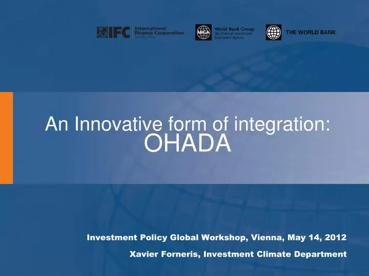 an innovative form of integration ohada