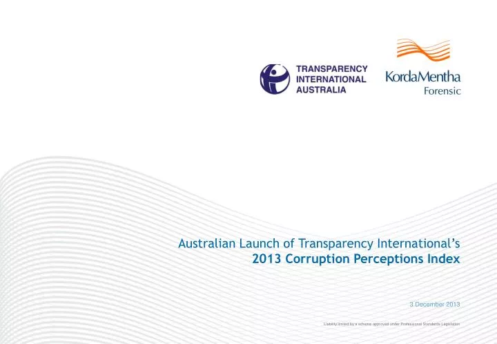 australian launch of transparency international s 2013 corruption perceptions index