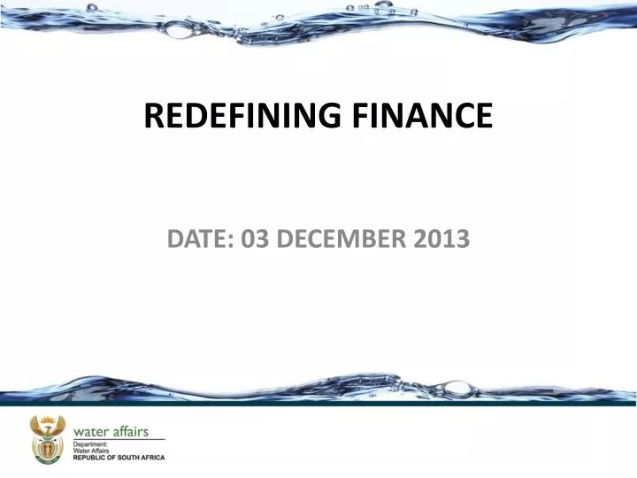 redefining finance