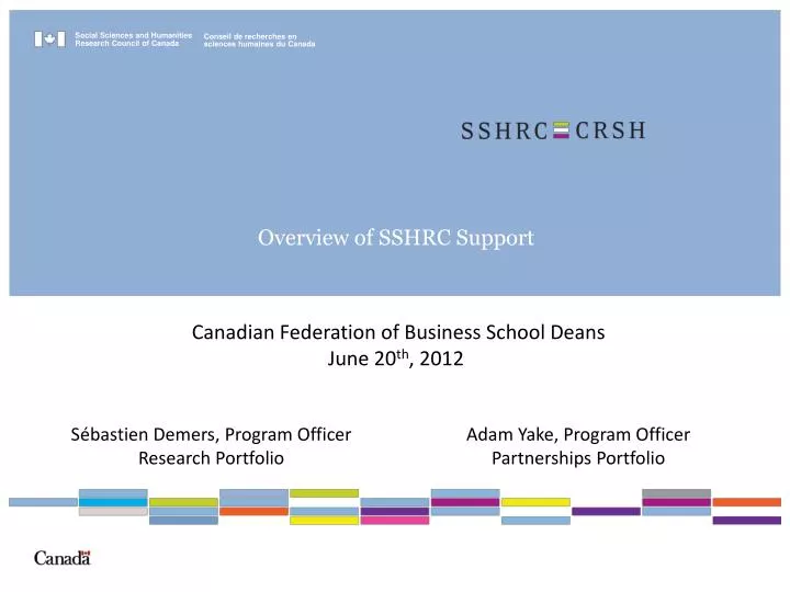 overview of sshrc support