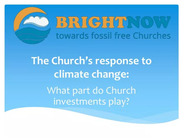 the church s response to climate change