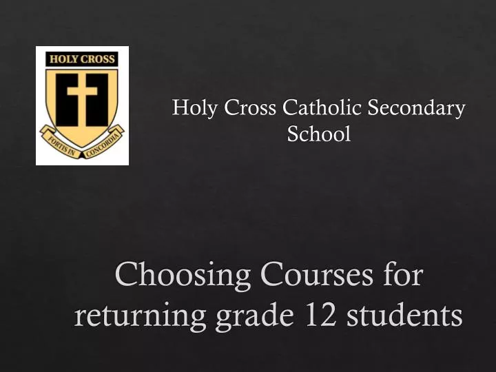 choosing courses for returning grade 12 students