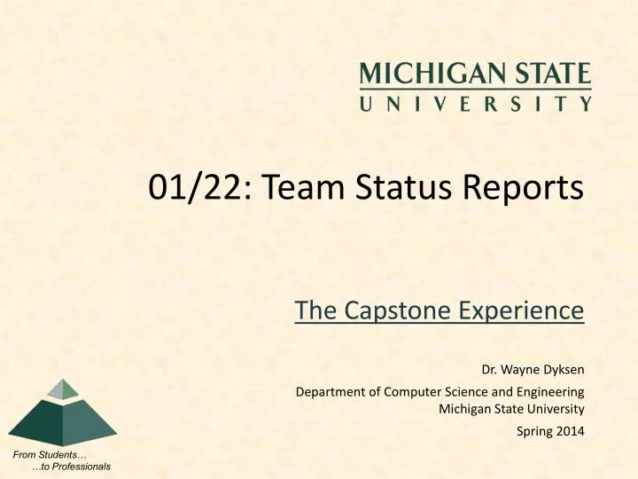01 22 team status reports