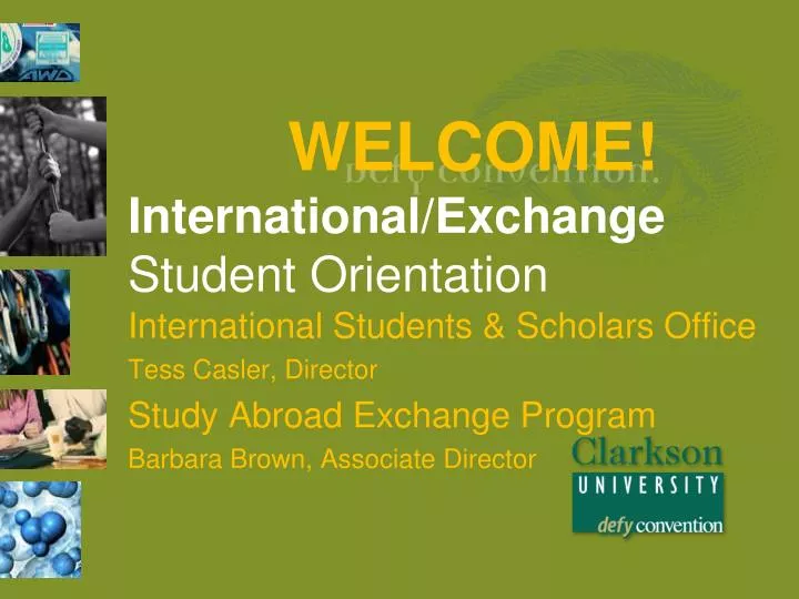 welcome international exchange student orientation