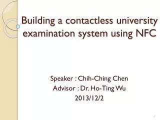 Building a contactless university examination system using NFC