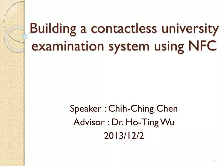 building a contactless university examination system using nfc
