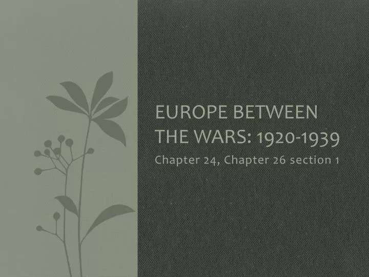 europe between the wars 1920 1939