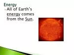 Energy - slide 1