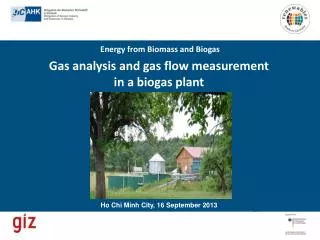 Gas analysis and gas flow measurement in a biogas plant