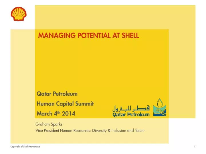 managing potential at shell