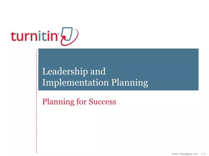 leadership and implementation planning