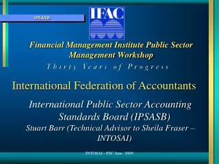 Financial Management Institute Public Sector Management Workshop
