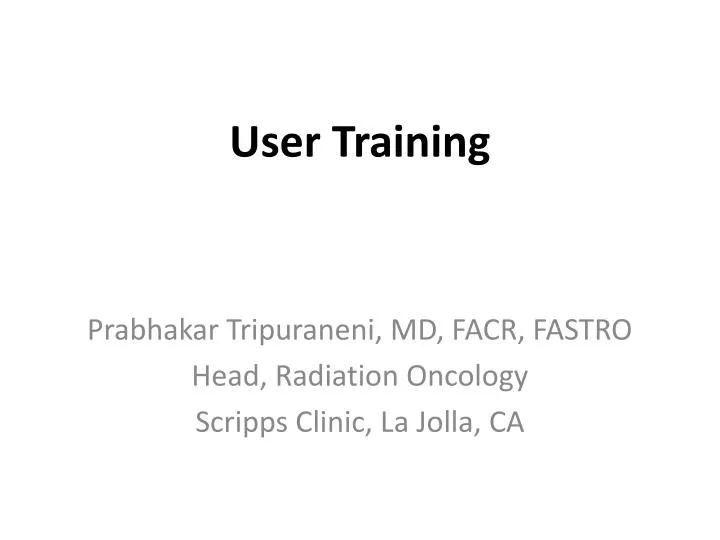 user training