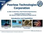 Peerless Technologies Corporation - slide 1