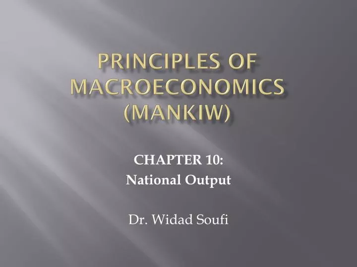 principles of macroeconomics mankiw