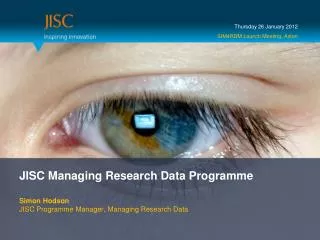 JISC Managing Research Data Programme