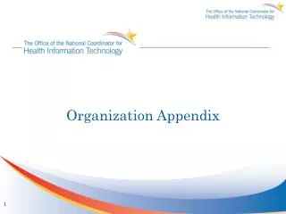 Organization Appendix