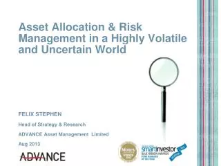 Asset Allocation &amp; Risk Management in a Highly Volatile and Uncertain World