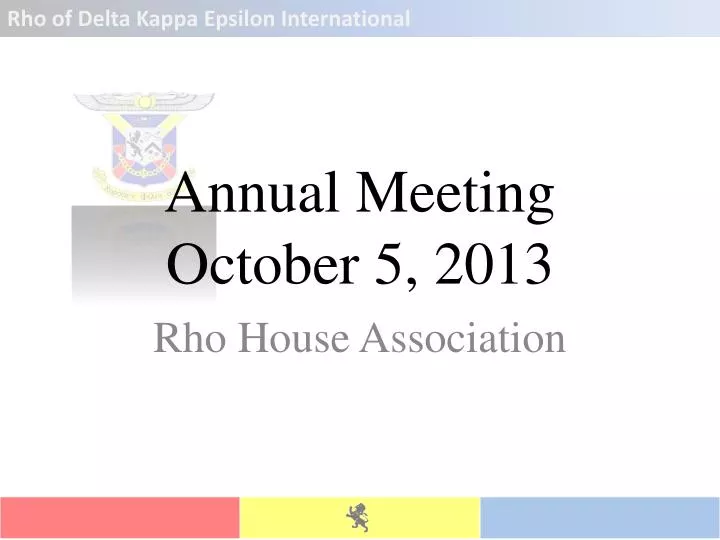 annual meeting october 5 2013