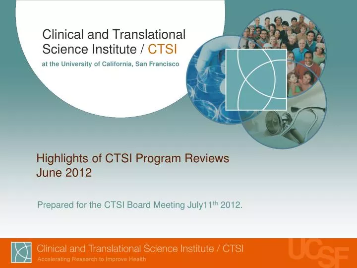 highlights of ctsi program reviews june 2012