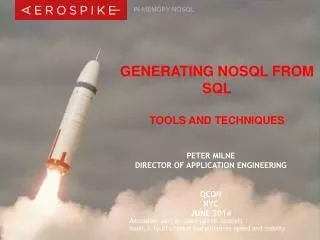 Aerospike aer . o . spike [air-oh- spahyk ] noun, 1. tip of a rocket that enhances speed and stability