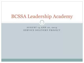 BCSSA Leadership Academy
