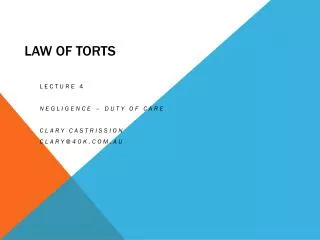 LAW OF TORTS