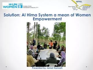Solution: Al Hima System a mean of Women Empowerment Presented by Jamal Hamzeh