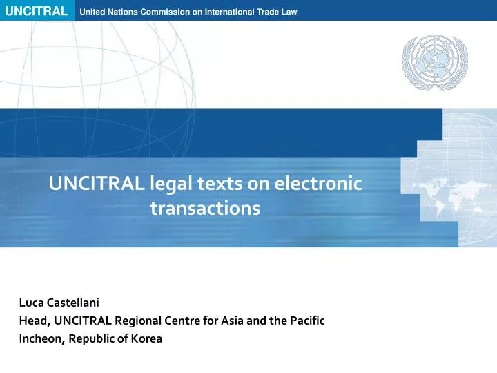 uncitral legal texts on electronic transactions