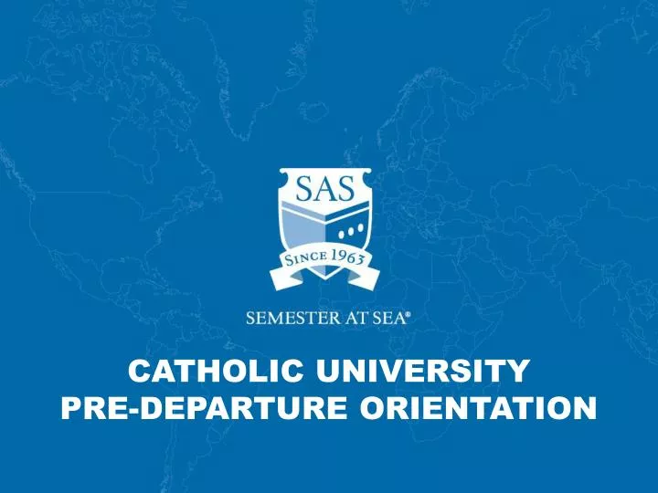 catholic university pre departure orientation