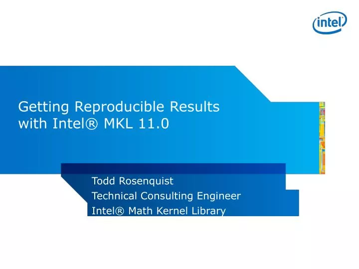 getting reproducible results with intel mkl 11 0