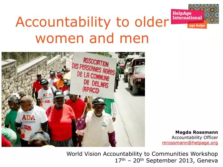 accountability to older women and men