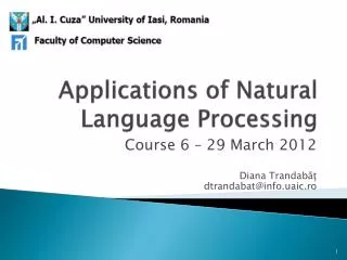 Applications of Natural Language Processing