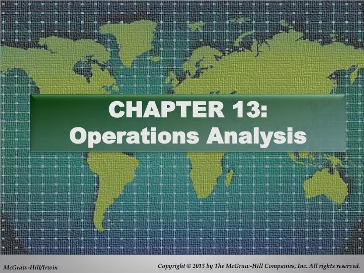 chapter 13 operations analysis
