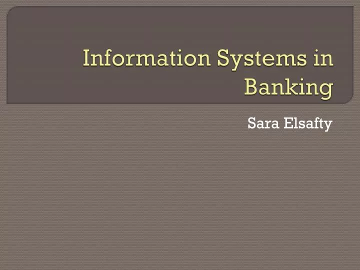 information systems in banking