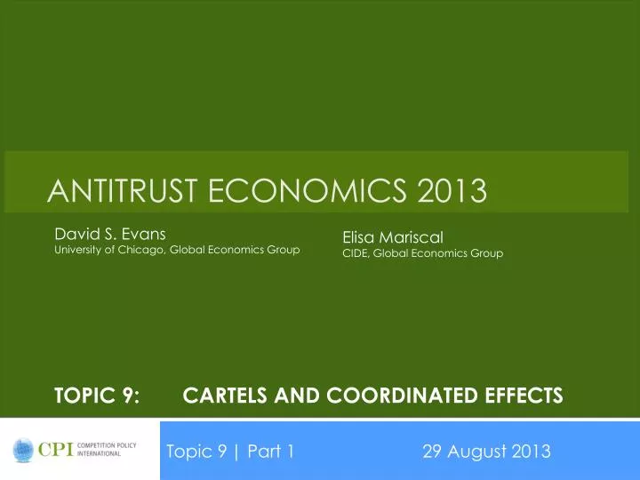 topic 9 cartels and coordinated effects