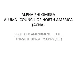 ALPHA PHI OMEGA ALUMNI COUNCIL OF NORTH AMERICA (ACNA)