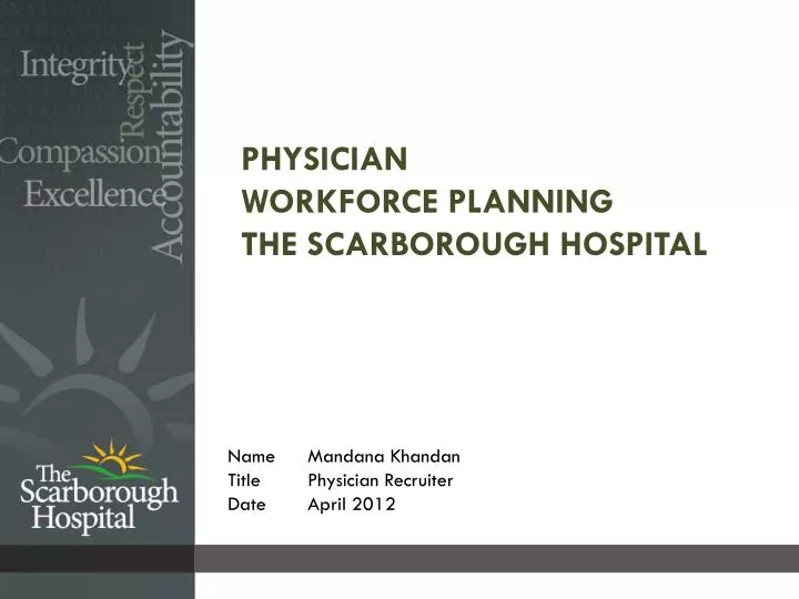 physician workforce planning the scarborough hospital