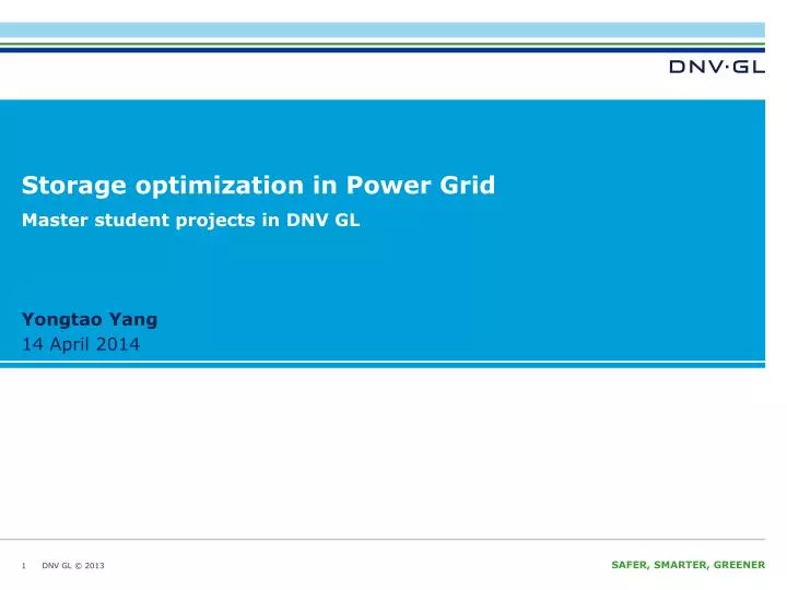 storage optimization in power grid