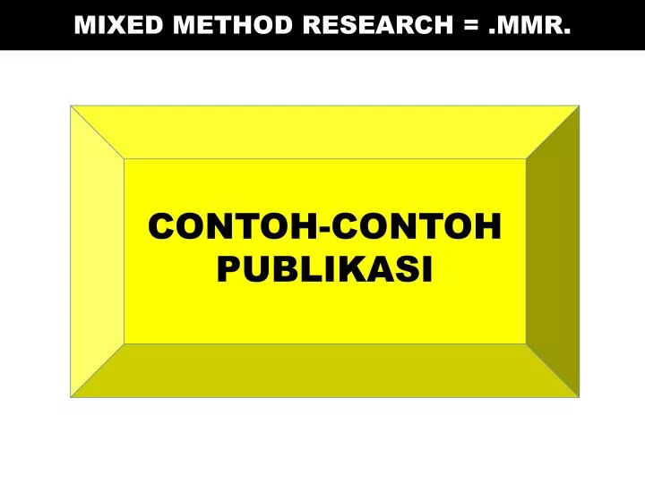 mixed method research mmr