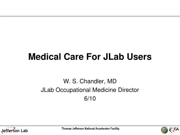 medical care for jlab users