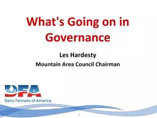 What's Going on in Governance