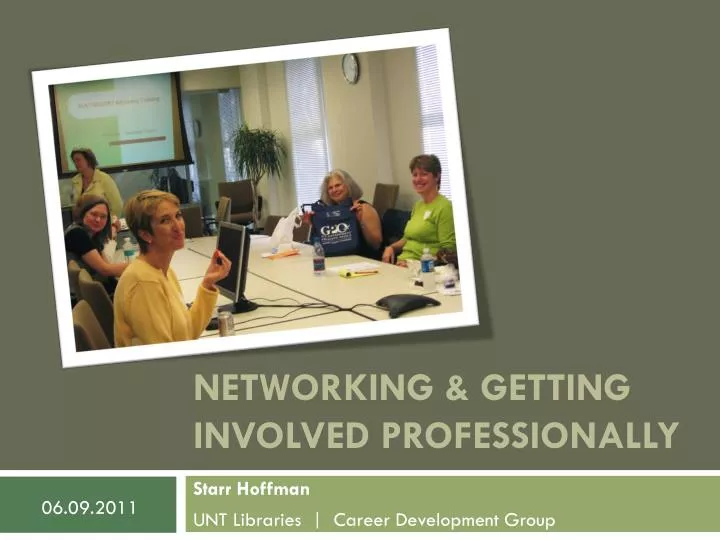networking getting involved professionally