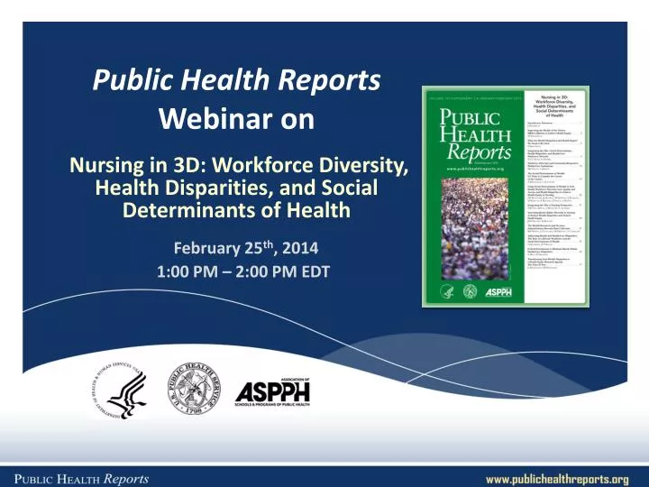public health reports webinar on