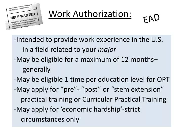 work authorization