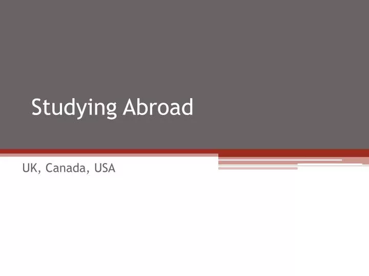 studying abroad